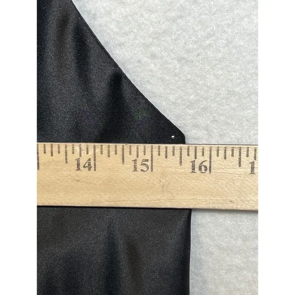 Zara Black Satin Halter Top Draped Cowl Neck Backless Party Blouse Medium - Picture 4 of 14